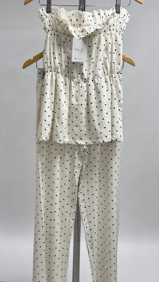 POLKA DOT Set 100% Lin