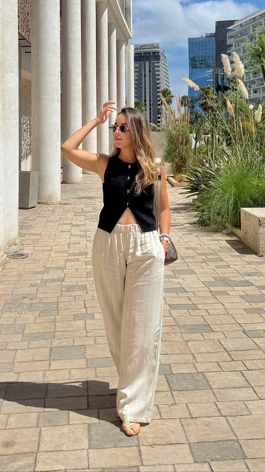 VANILLA pantalon 100% Lin