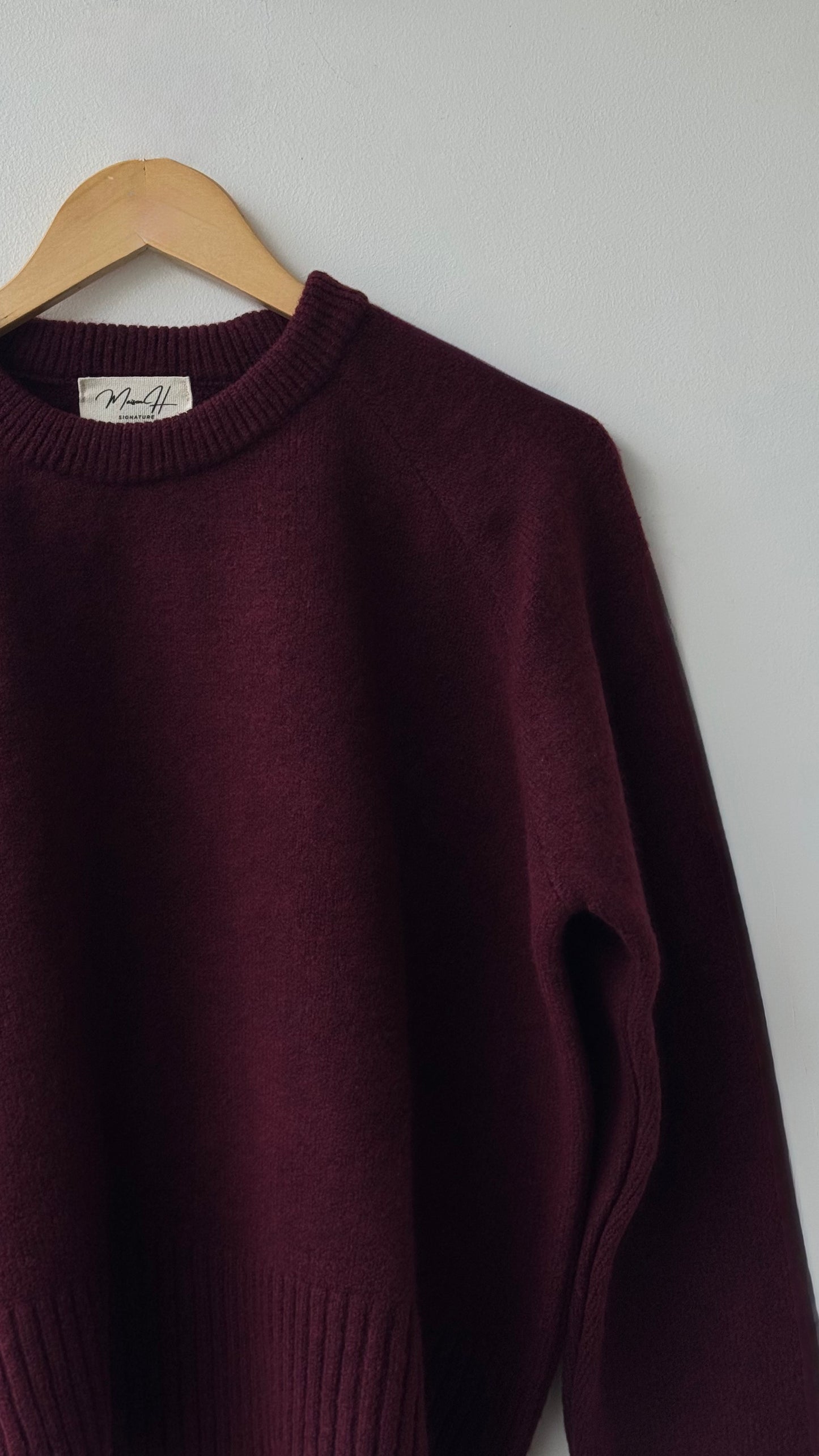 Pull 100% Laine douce Grenât