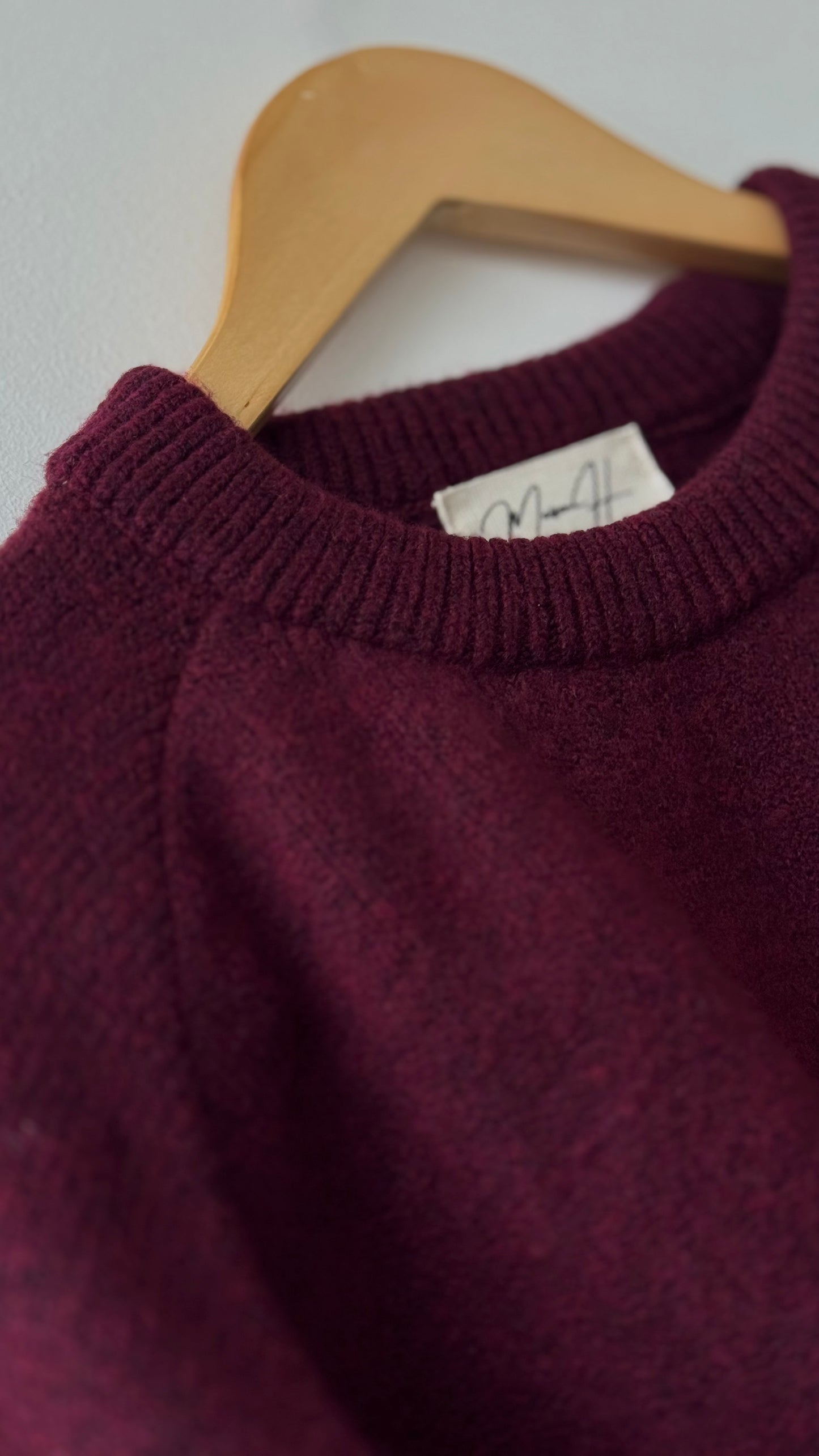 Pull 100% Laine douce Grenât