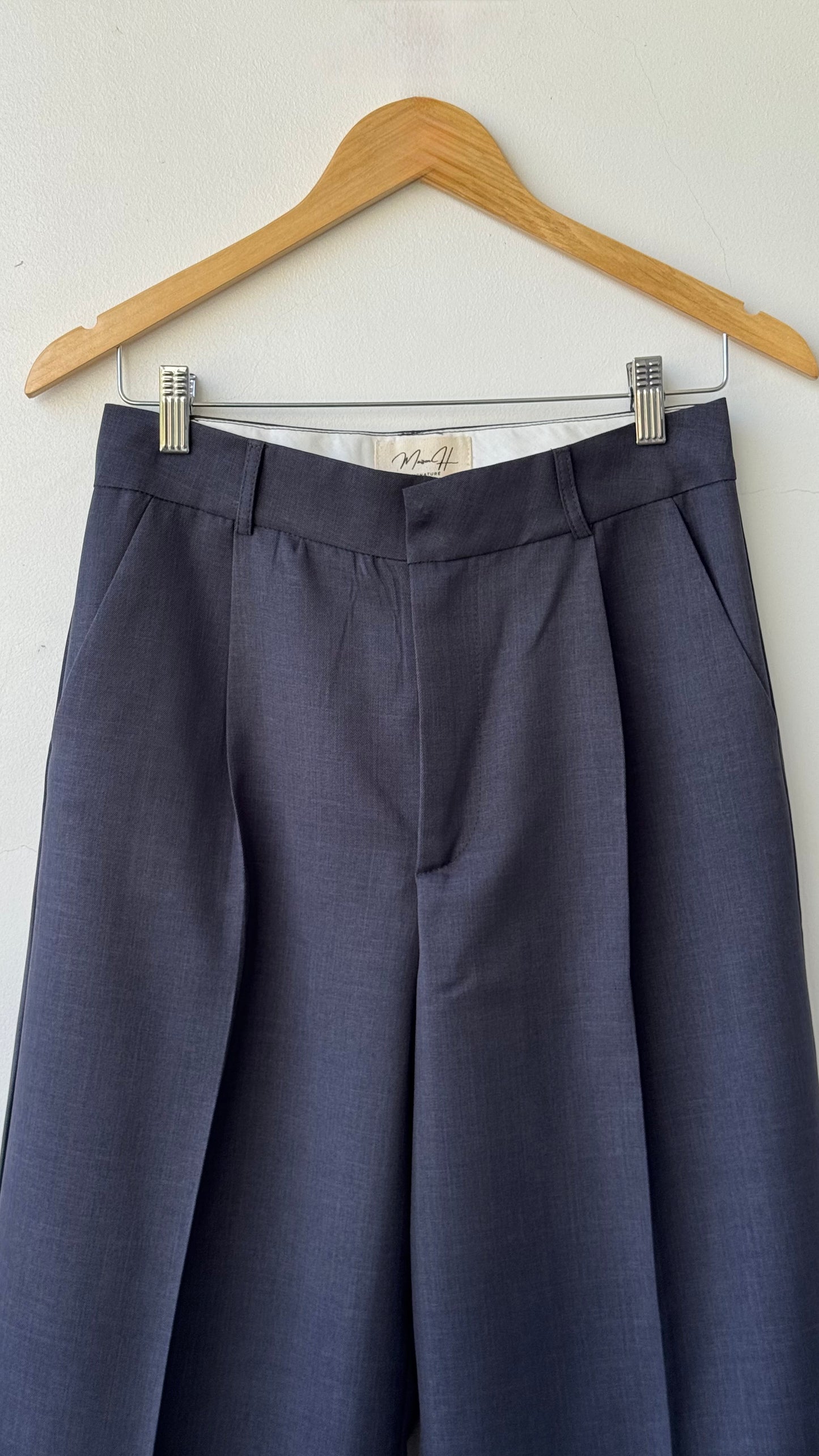 Pantalon Large Gris