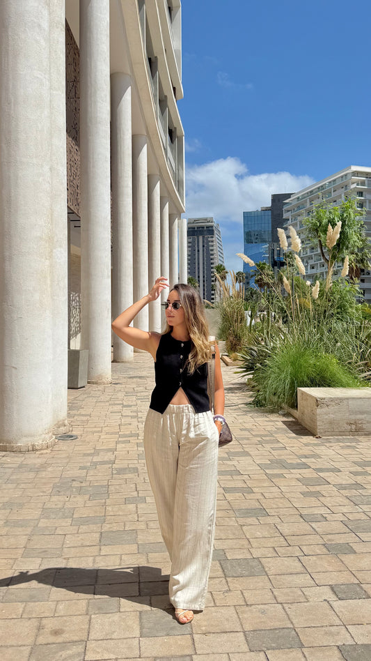 VANILLA pantalon 100% Lin