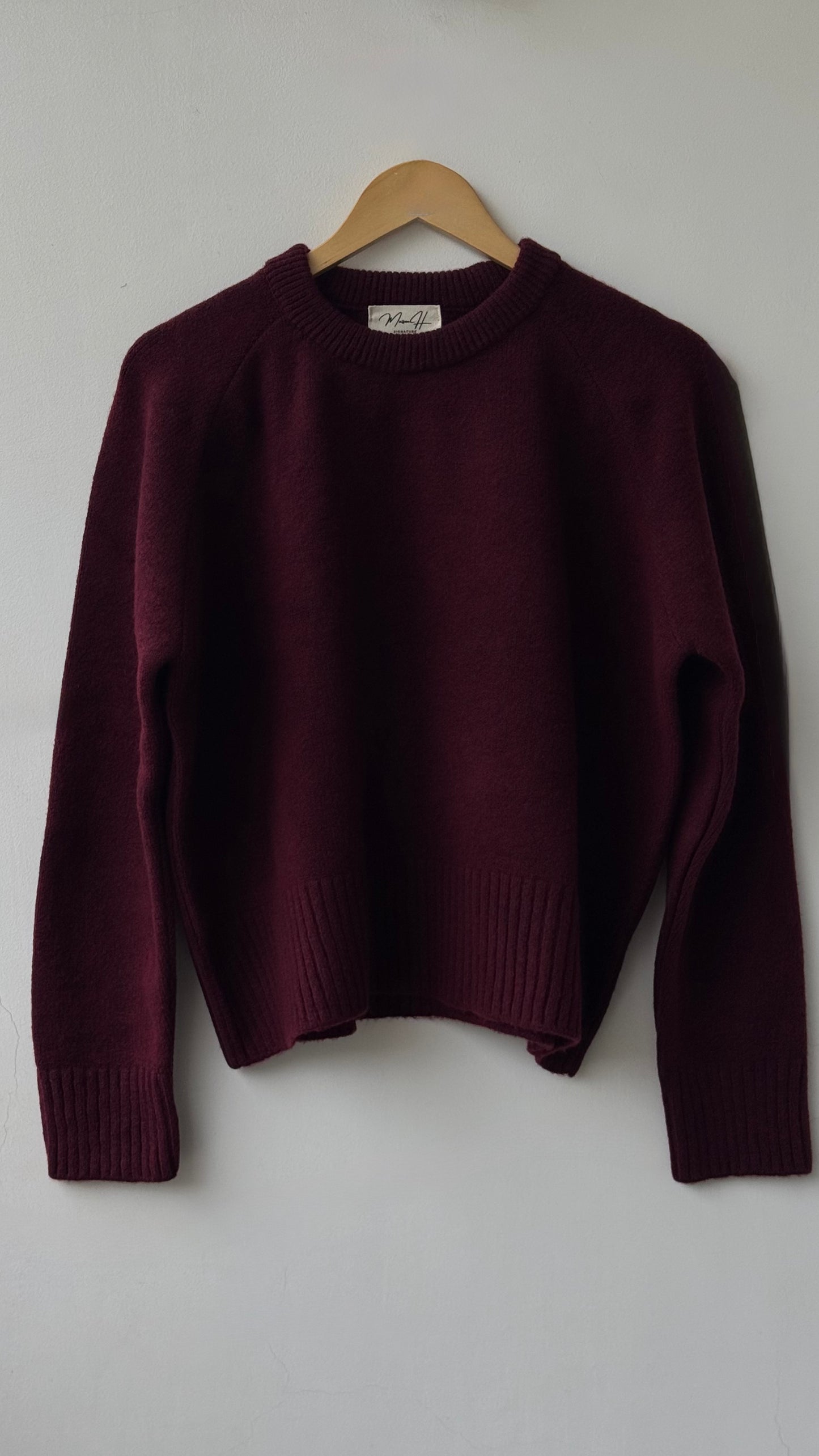 Pull 100% Laine douce Grenât