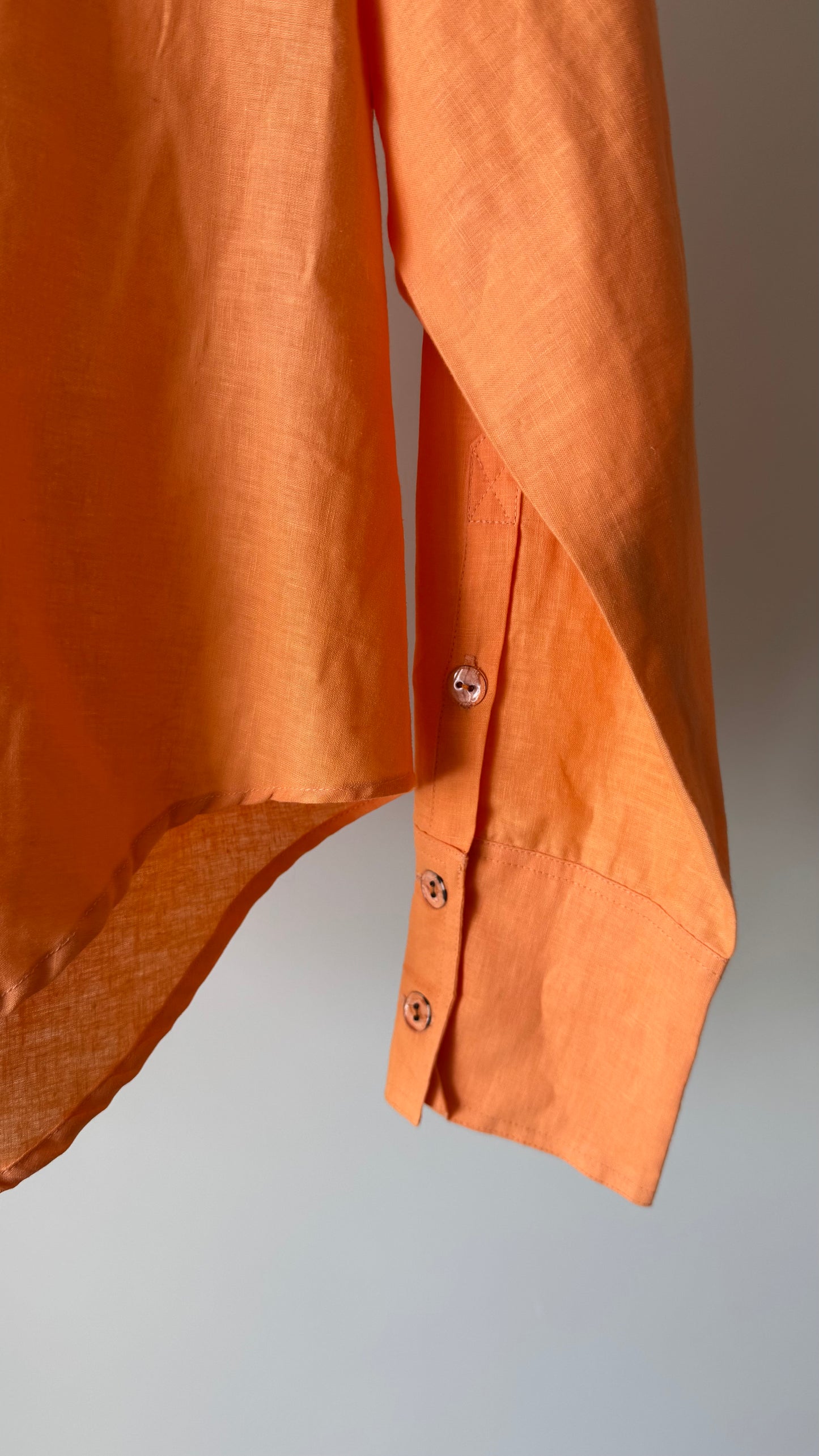 Chemise 100% Lin Orange