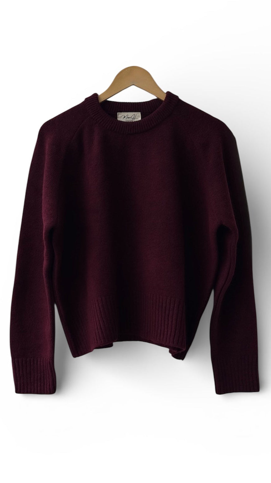 Pull 100% Laine douce Grenât