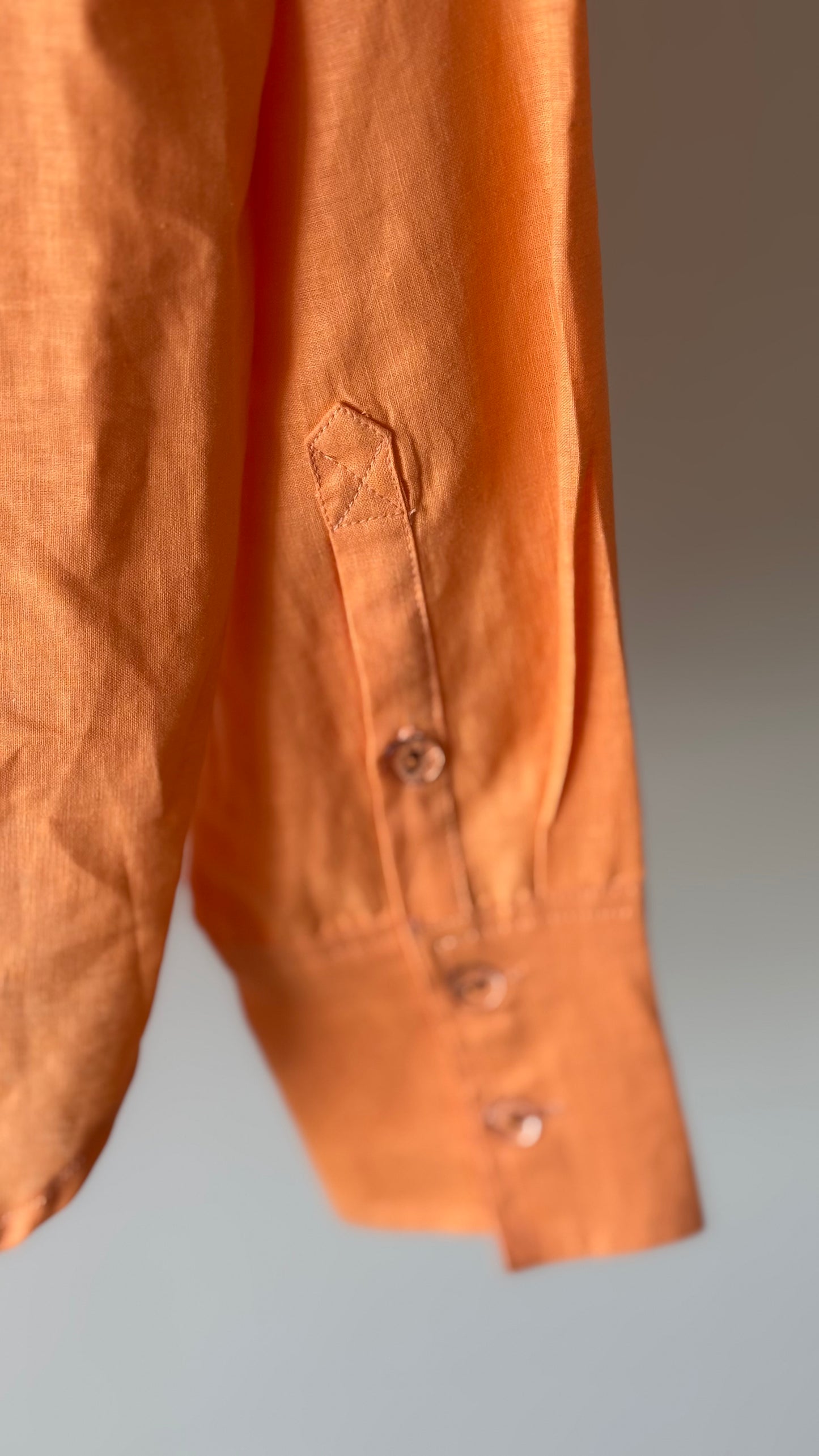 Chemise 100% Lin Orange